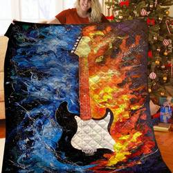 Guitar Quilt Xbc and Home Decor