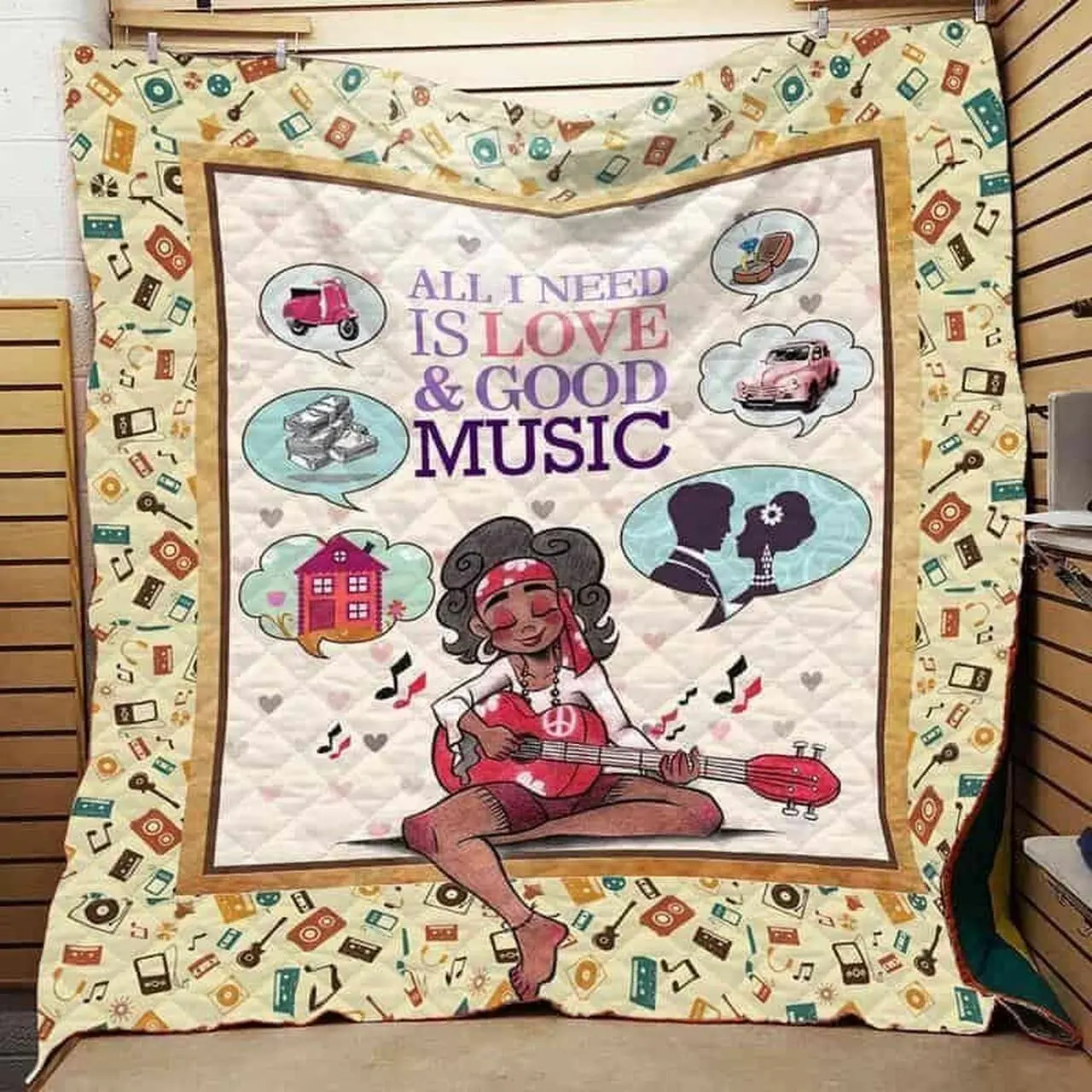 Guitarist Ee Quilt Inkpps and Home Decor