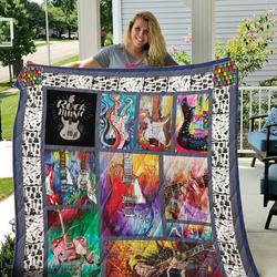 Guitarist Rock Music Quilt and Home Decor
