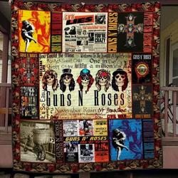 Guns N Roses Quilt Blanket Hvt230509  Quilt and Home Decor