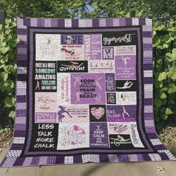 Gymnastic Look Like A Beauty Train Like A Beast Quilt Blanket Great Customized Blanket Gifts For Birthday Christmas Thanksgiving and Home Decor
