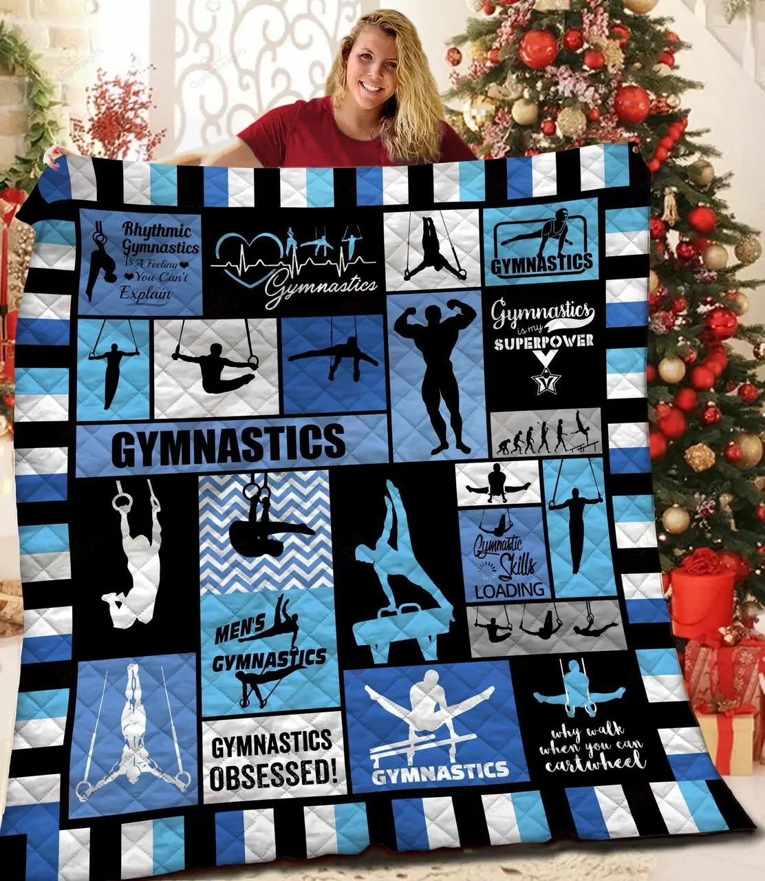 Gymnastics Men NT2309037CL Quilt Blanket and Home Decor