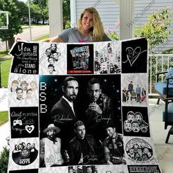H Backstreet Boys Quilt Blanket For Fan and Home Decor