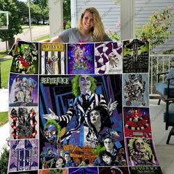 H Beetlejuice Quilt Blanket and Home Decor