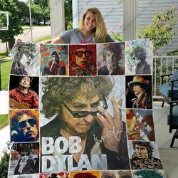 H Bob Dylan Quilt Blanket and Home Decor