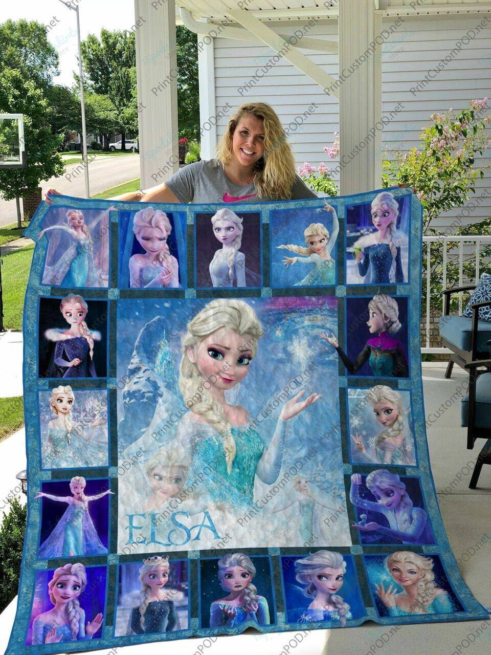 H Elsa Quilt Blanket For Fan Ver 17 and Home Decor