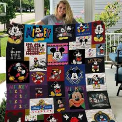 H - Mickey Mouse Lx Quilt Blanket and Home Decor