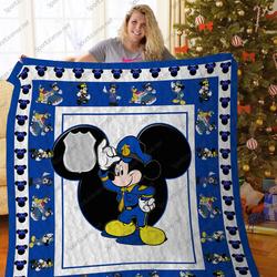 H - Mickey Mouse Police Quilt Blanket and Home Decor