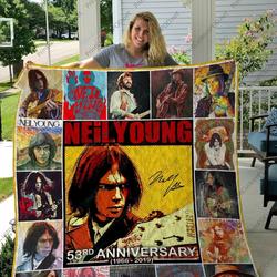H Neil Young Quilt Blanket and Home Decor