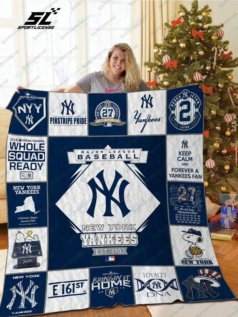 H Nyy Quilt Blanket Ver 17 1 and Home Decor