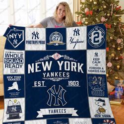 H - Nyy Quilt Blanket Ver 17-2 and Home Decor