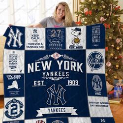 H - Nyy Quilt Blanket Ver 17 and Home Decor