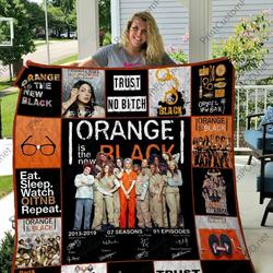 H Orange Is The New Black Quilt Blanket For Fan and Home Decor