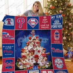 H - Philadelphia Phillies Lg Christmas Quilt Blanket and Home Decor