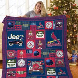 H - Stloca Jeep Quilt Blanket and Home Decor