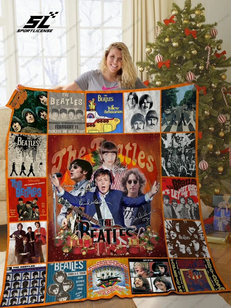 H Tb Band Christmas Quilt Blanket and Home Decor