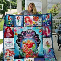 H The Little Mermaid Quilt Blanket and Home Decor
