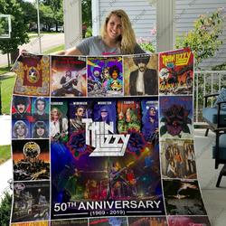 H - Thin Lizzy Quilt Blanket and Home Decor