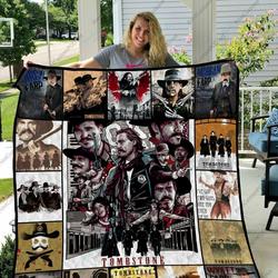 H Tombstone Quilt Blanket and Home Decor