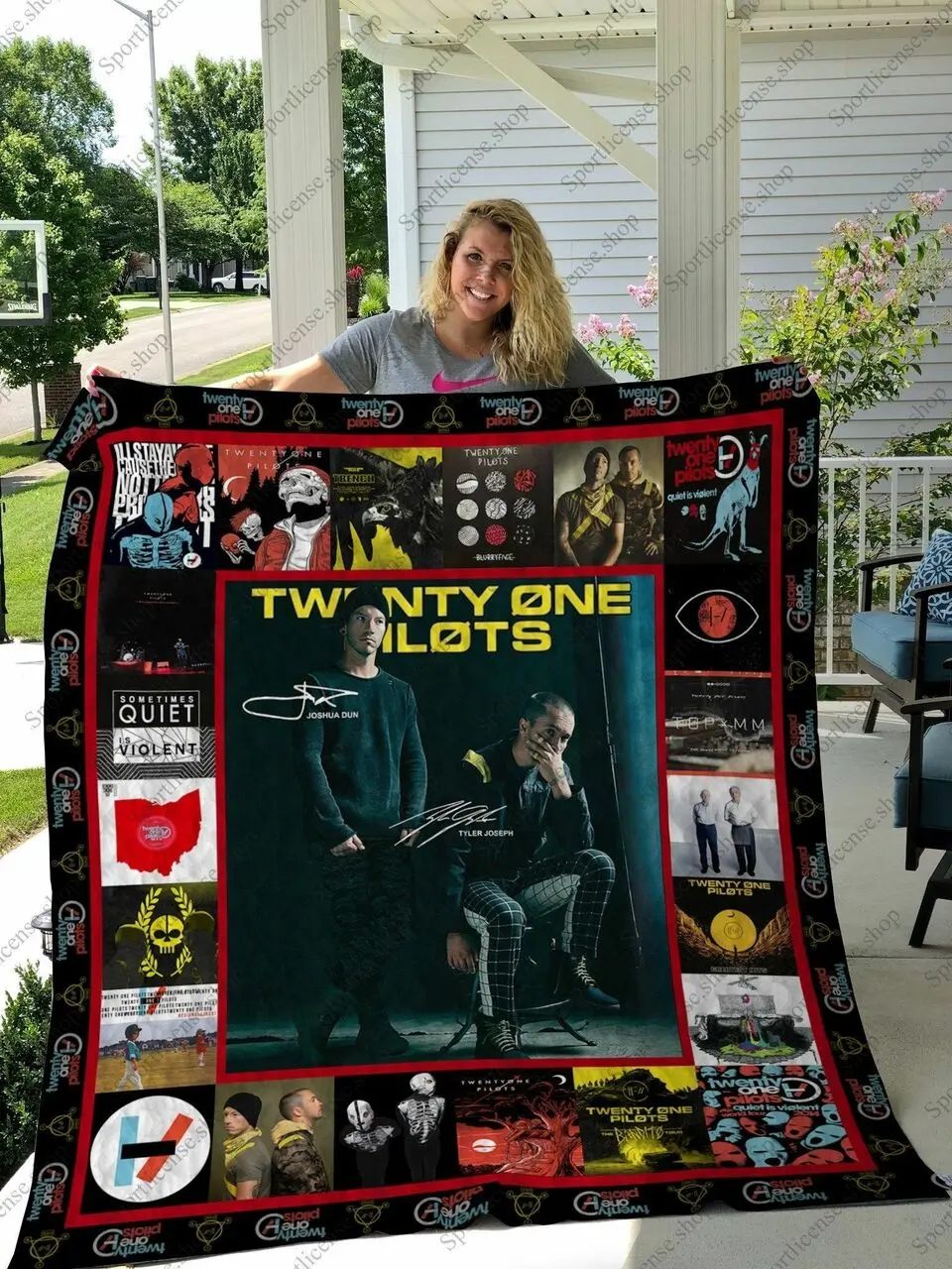 H Twenty One Pilot Quilt Blanket Ver 3 and Home Decor
