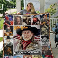 H Willie Nelson Quilt Blanket and Home Decor