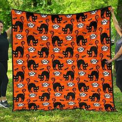 Halloween Black Cat HUR16443 3D Customized Quilt 2307 and Home Decor