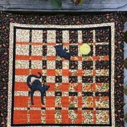 Halloween Cat HUR19808 3D Customized Quilt 2307 and Home Decor