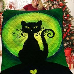 Halloween Cat Quilt Twu and Home Decor