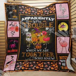 Halloween Flamingo Ee Quilt Inkpgr and Home Decor