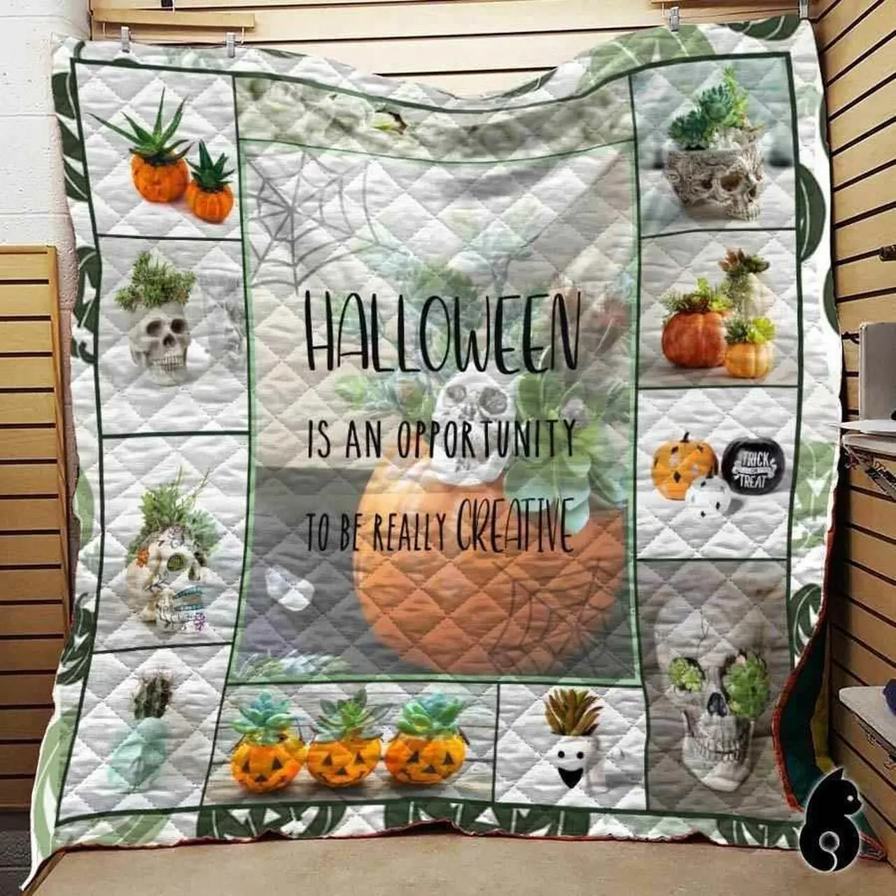 Halloween Is An Opportunity Succulent Blanket Th1909 Quilt and Home Decor