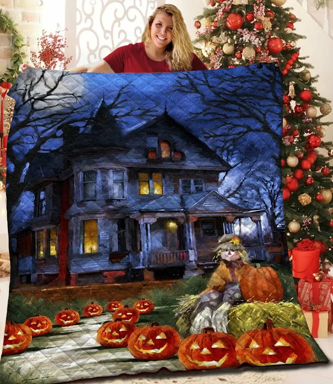 Halloween Quilt Yqq and Home Decor