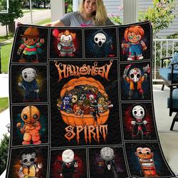 Halloween Spirit Quilt Blanket Great Customized Gifts For Birthday Halloween Perfect Gifts For Halloween Lover and Home Decor