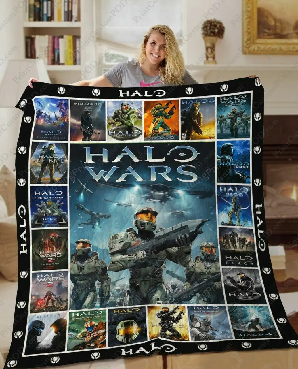 Halo Wars Xbox 360Quilt Blanket Gifts Halo Universe, Definitive Edition Gifts and Home Decor