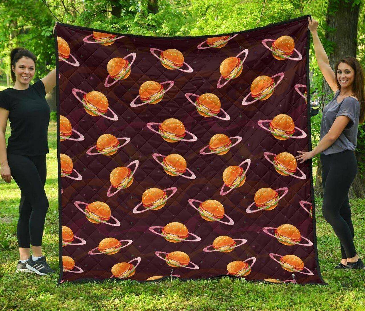 Hamburger Planet Cl12100347Mdq Quilt Blanket and Home Decor