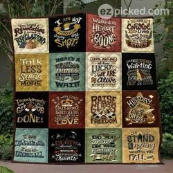 Hamilton Lyrics Songs Quilt Blanket Vd14  Quilt and Home Decor