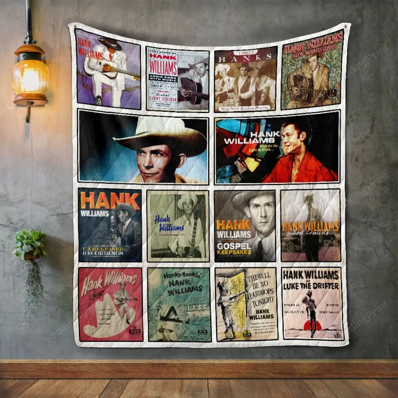 Hank Williams Album Covers Quilt Blanket and Home Decor