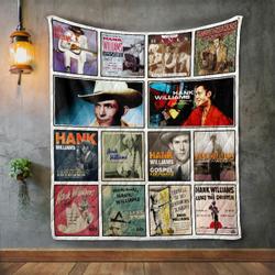 Hank Williams Album Covers Quilt Blanket and Home Decor