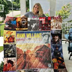 Hank Williams Jr Quilt Blanket 0872 and Home Decor