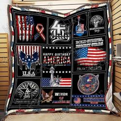 Happy 4Th Of July Blanket Kc1307 Quilt and Home Decor