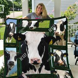Happy Dairy Cow For Farmer 3D Customized Quilt and Home Decor
