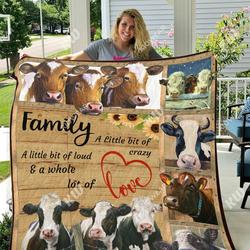 Happy Family Cow For Farmer 3D Customized Quilt and Home Decor
