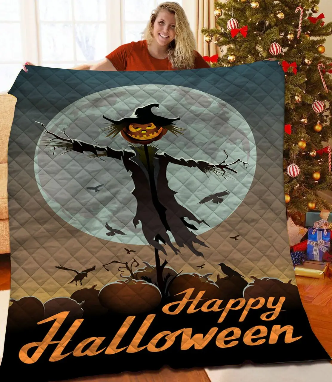 Happy Halloween Quilt Ted and Home Decor