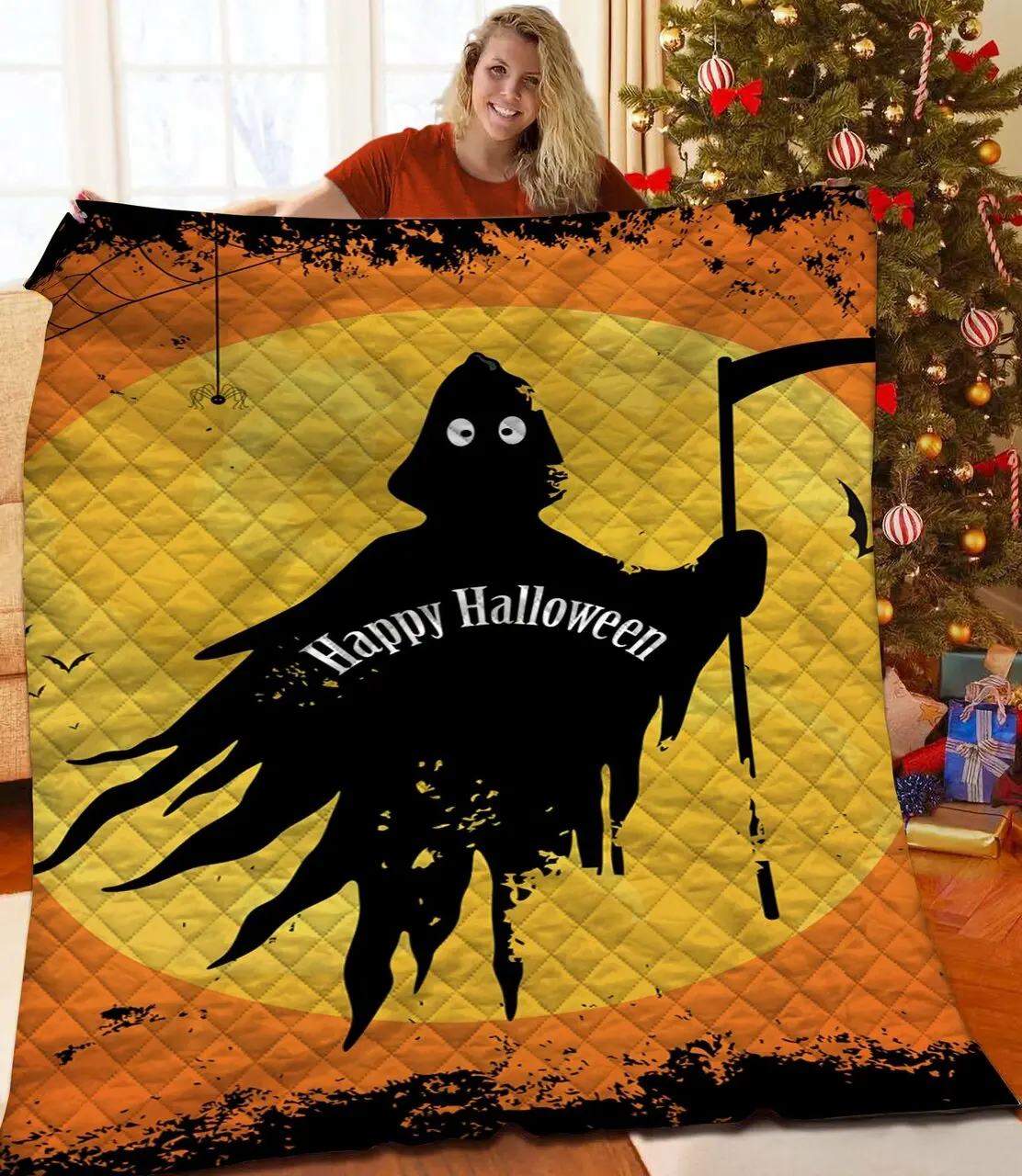 Happy Halloween Quilt Ten and Home Decor