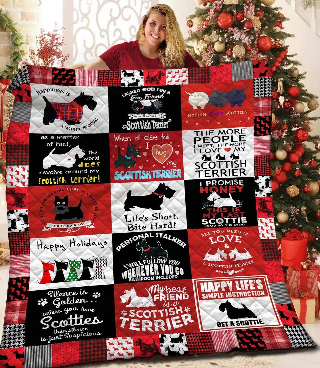 Happy Holidays Quilt Tdo and Home Decor