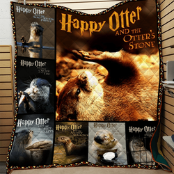 Happy Otter Quilt Hou and Home Decor