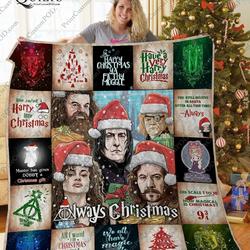 Harry Potter Always Christmas Quilt Blanket and Home Decor