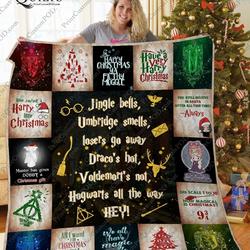 Harry Potter Christmas Quilt Blanket and Home Decor