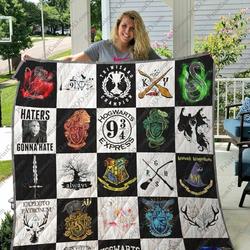 Harry Potter Hogwarts School Quilt Blanket and Home Decor