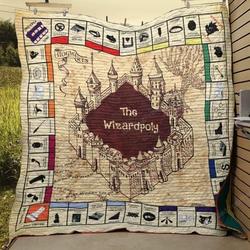 Harry Potter The Wizard Poly Map Quilt Blanket and Home Decor