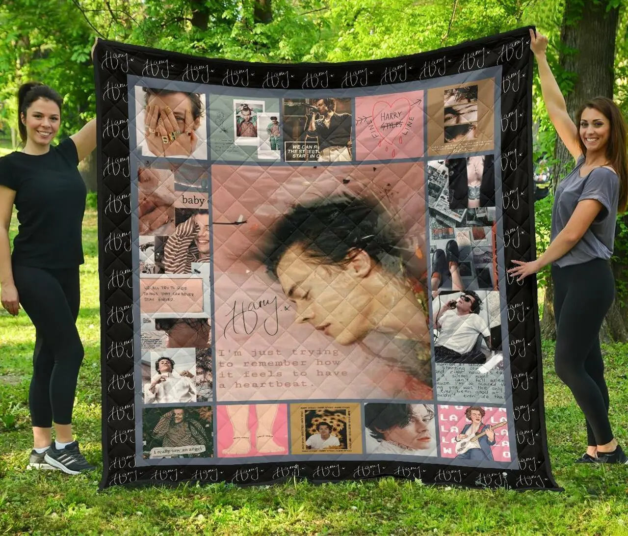 Harry Styles Gift Idea For Music Fan Quilt and Home Decor